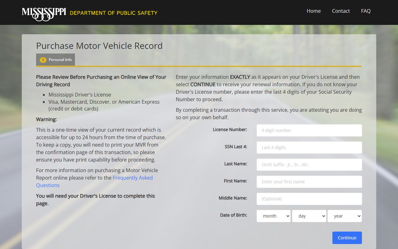 Noxubee County clerk of court records and the state online certified motor vehicle record request