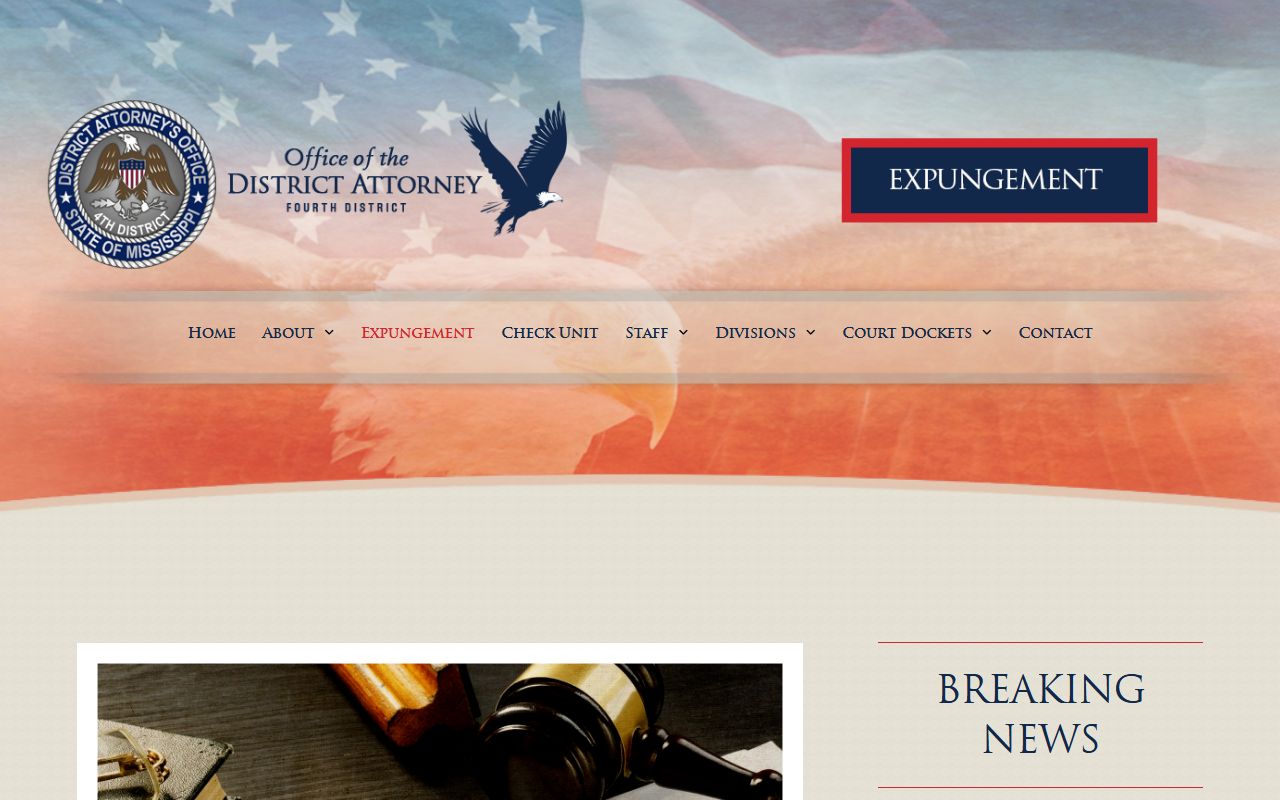 Noxubee County arrest records and charges Mississippi expungement procedure guidance