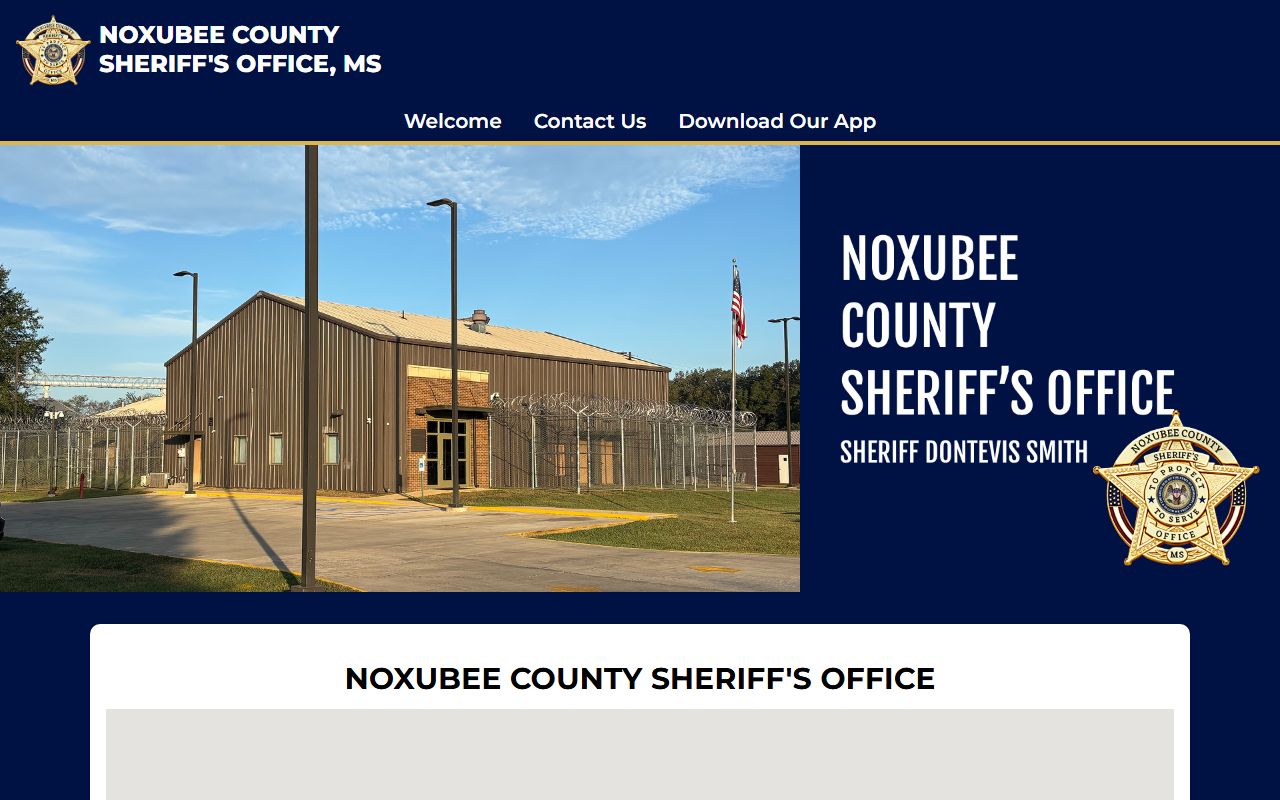 Noxubee County Sheriff's Office site referenced for Noxubee County jail and court records